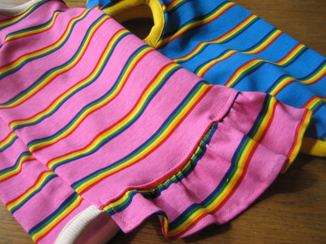 カラフルボーダーワンピ、Tee