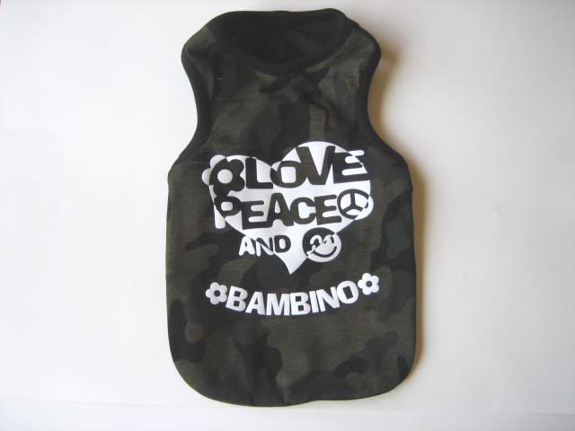 LOVE&PEACE カモフラタンク　ブラック