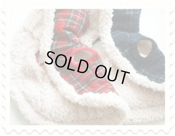 画像2: Wガーゼタータンチェック＆ボアコート (2)