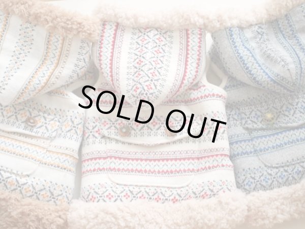 画像2: フォークロアザックジャガード＆ボアコート (2)