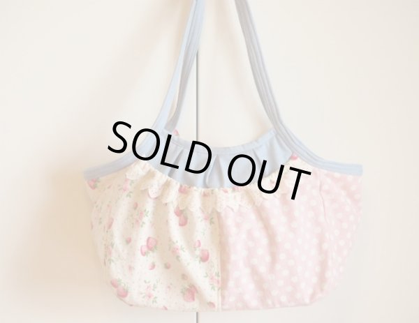 画像3: キャリーバッグG　いちご＆ライトブルーデニム (3)