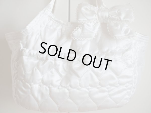 画像2: キャリーバッグG　サテンハート　White (2)