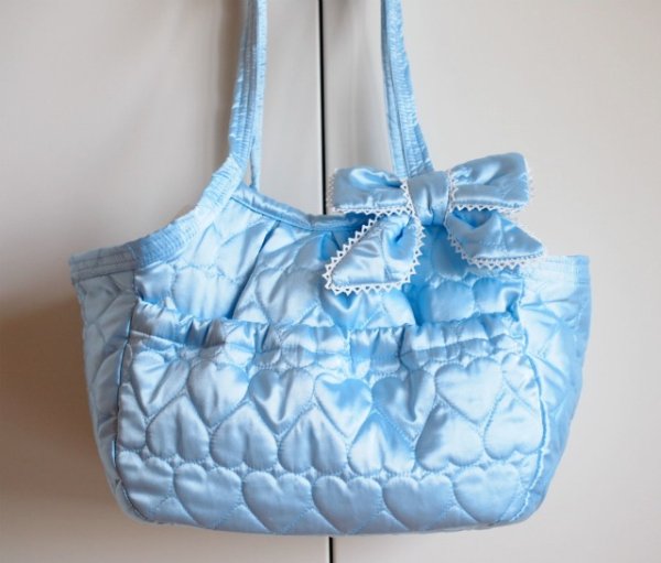 画像3: キャリーバッグG サテンハート Blue (3)