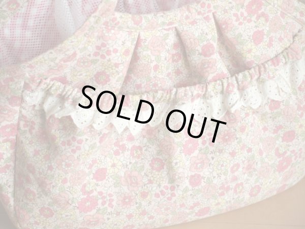 画像4: キャリーバッグG　ピンク小花リバティー (4)