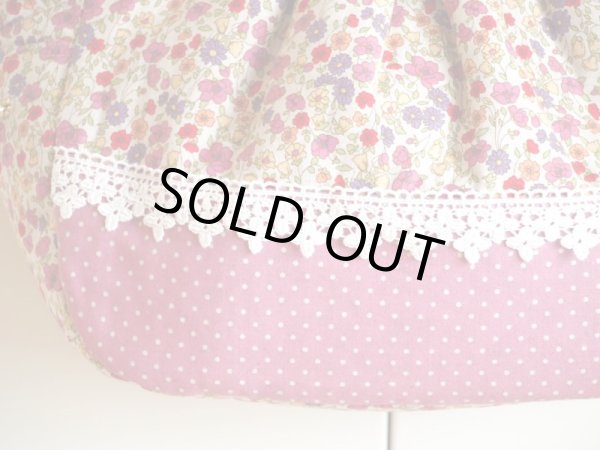 画像2: キャリーバッグ　リバティフラワー＆ドット (2)