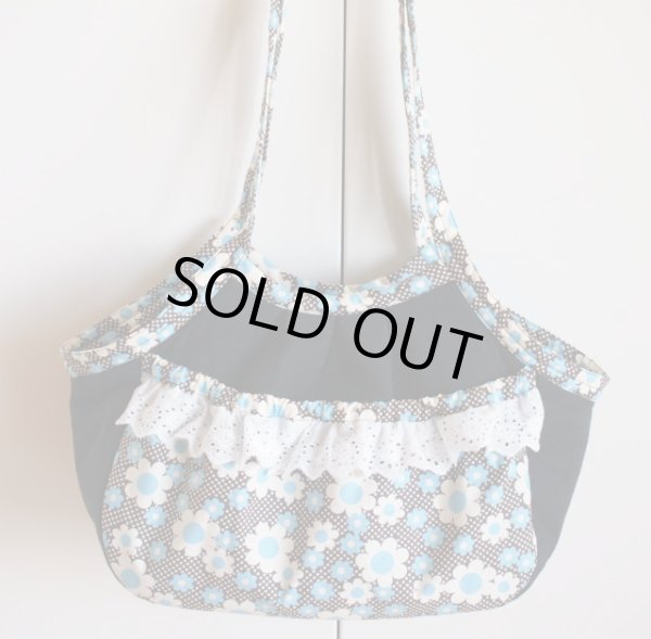 画像2: キャリーバッグ　Blueお花 (2)