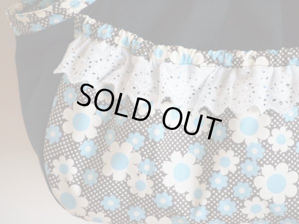 画像3: キャリーバッグ　Blueお花 (3)