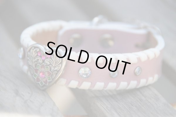 画像2: （pupplanet）　スパークハートレザー首輪、リード (2)