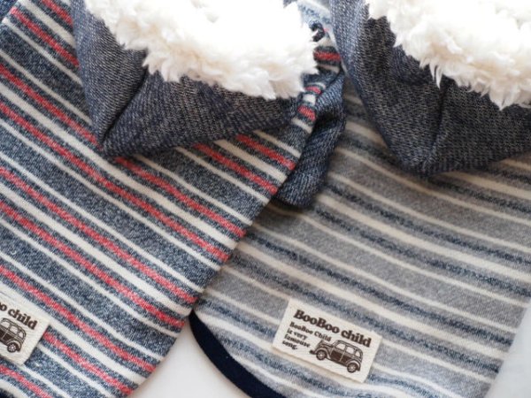 画像3: 杢ボーダーパーカー　(トリコロール） (3)