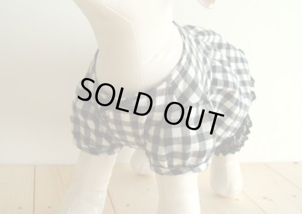 画像4: 黒チェック＆バテンレースワンピ (4)