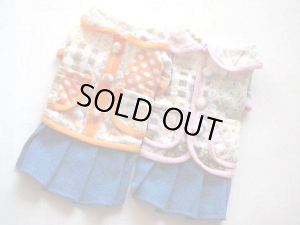 画像4: カーディガン風キルトニット＆デニムワンピ (4)