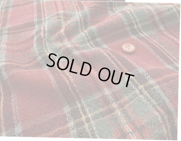 画像4: チェック＆ボアコート ダークレッド (4)