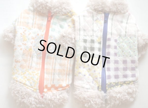 画像3: パッチワーク風キルトニットスウェット (3)