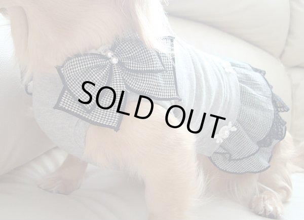 画像4: グレーリボンワンピ (4)