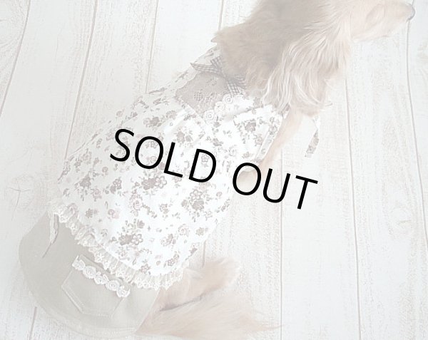 画像3: ブラウンお花柄キャミワンピ (3)