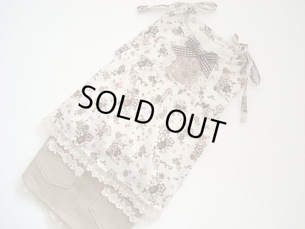 画像2: ブラウンお花柄キャミワンピ (2)