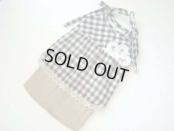 画像2: ブラックチェックキャミ＆タイトワンピ (2)