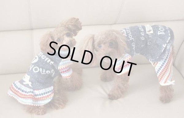 画像4: グラフィック&ボーダージャガードワンピ、オールインワン (4)