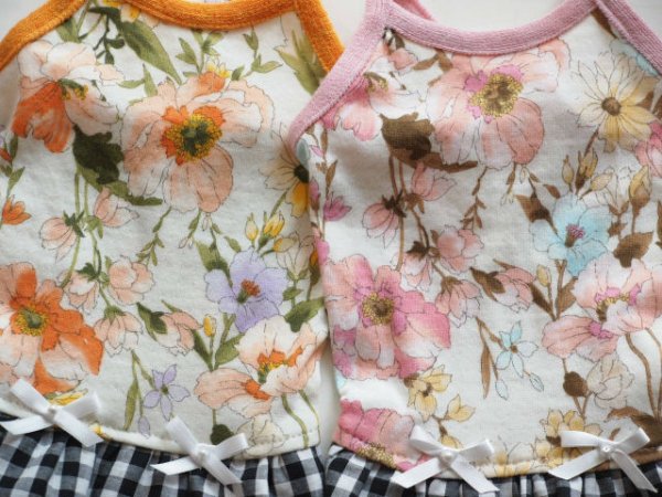 画像3: 大きなお花＆チェックキャミワンピ　 (3)