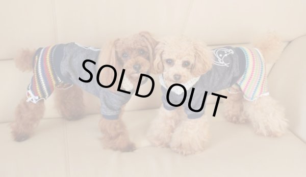 画像5: 裏毛デニムニット＆おさるさんプリントオールインワン (5)