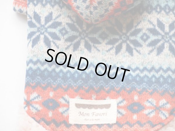 画像3: ジャガード裏起毛　SNOW柄セーターワンピ、パーカー　 (3)