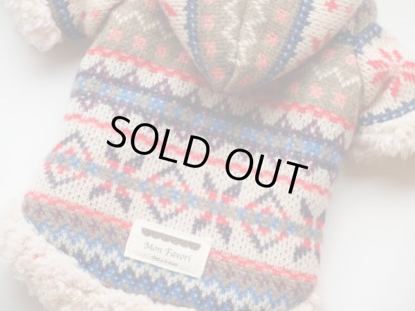 画像2: ノルディック柄ジャガードニット＆ボアコート (2)