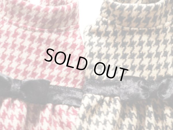 画像2: ウール　千鳥チェックワンピース (2)