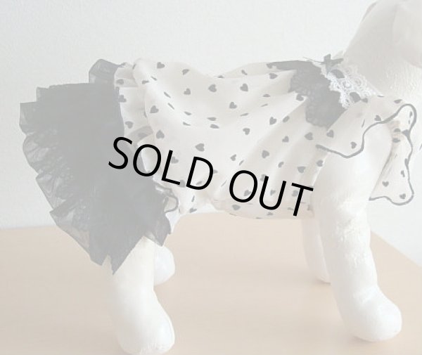 画像3: オフホワイトハートシフォンワンピース (3)