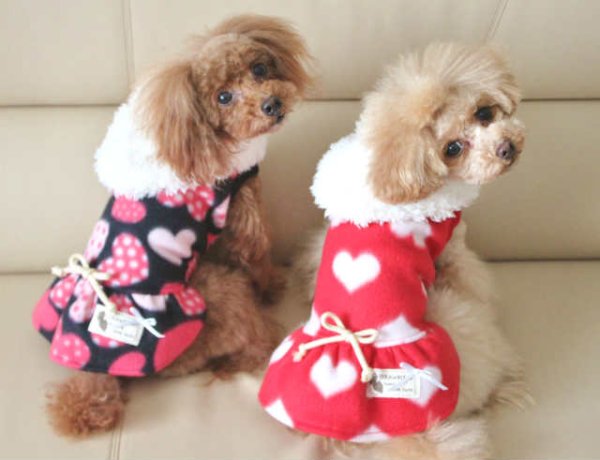 画像5: ハートフリースワンピ (5)