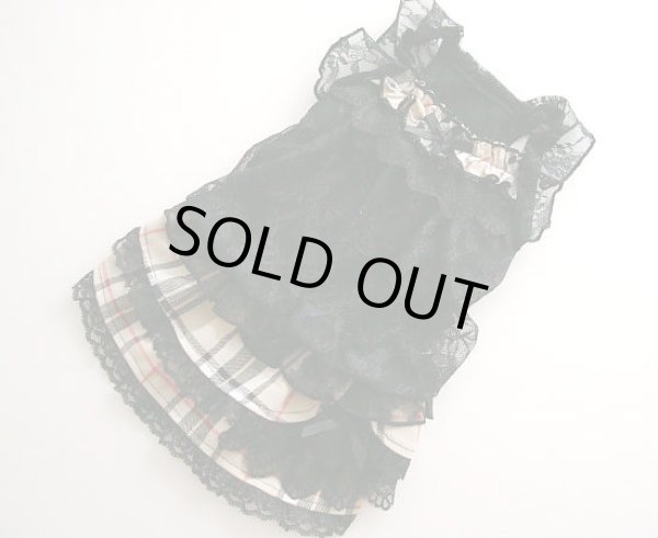 画像2: 黒レース＆チェックワンピ (2)