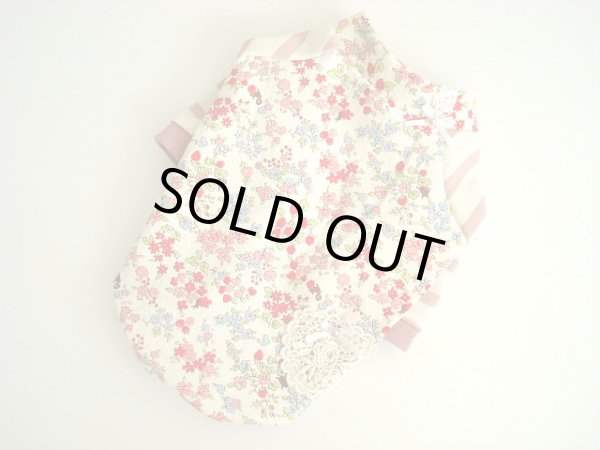 画像2: 花ボーダーラグランTシャツ (2)