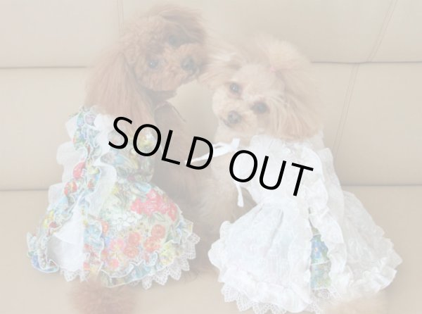 画像4: ビンテージフラワーワンピ、ホワイトワンピ (4)