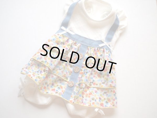 画像2: ローンフラワー＆タンガリー　オールインワン (2)