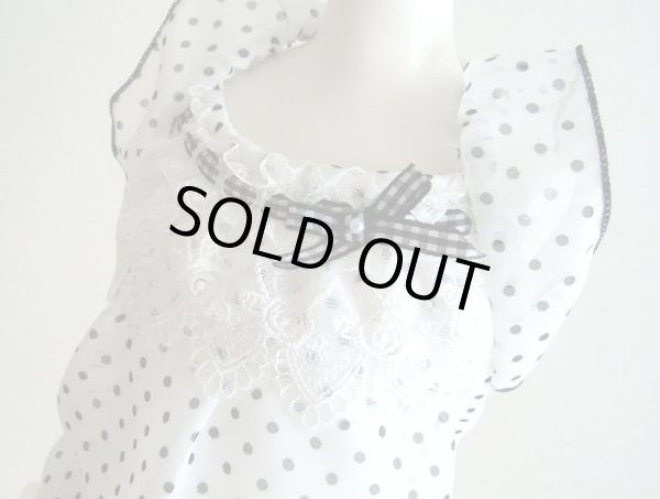 画像3: ドットシフォンワンピース　オフホワイト (3)