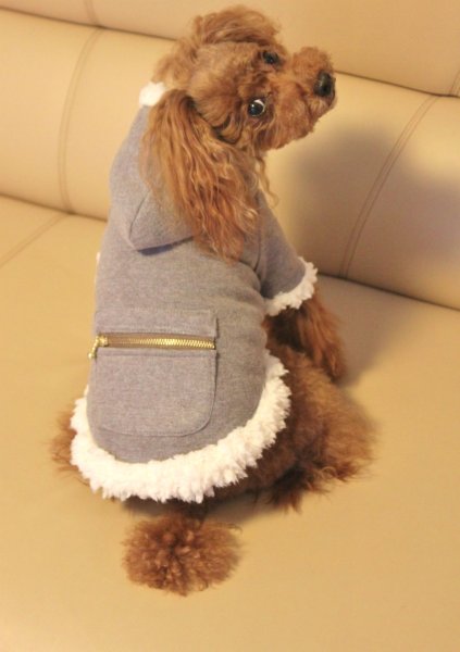 画像4: モカグレーニット&ボアコート (4)