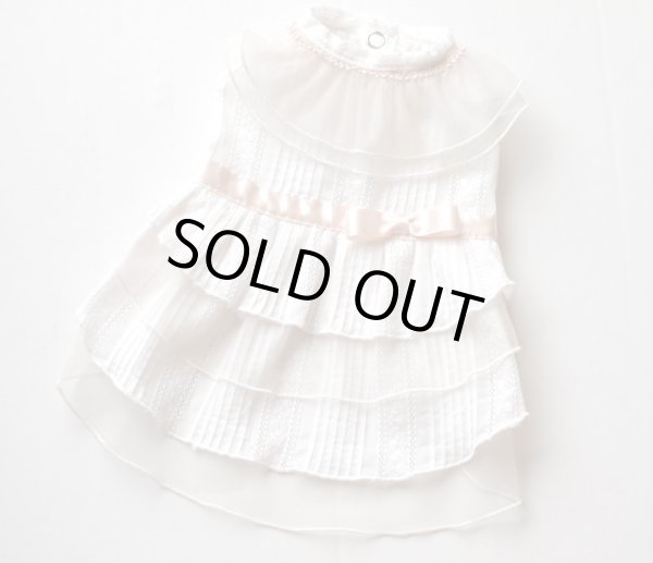 画像2: （数量限定）ピンタックコットンレースワンピース (2)