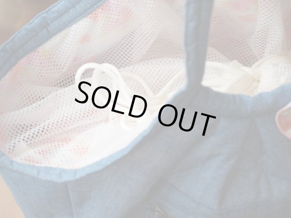 画像6: キャリーバッグ　デニム風Wガーゼ (6)