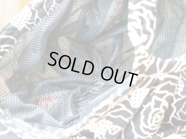 画像2: キャリーバッグ　薔薇　黒 (2)