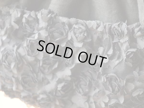 画像5: キャリーバッグ　ブラック小さな立体薔薇 (5)