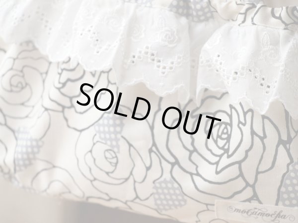 画像3: キャリーバッグ　薔薇　白 (3)