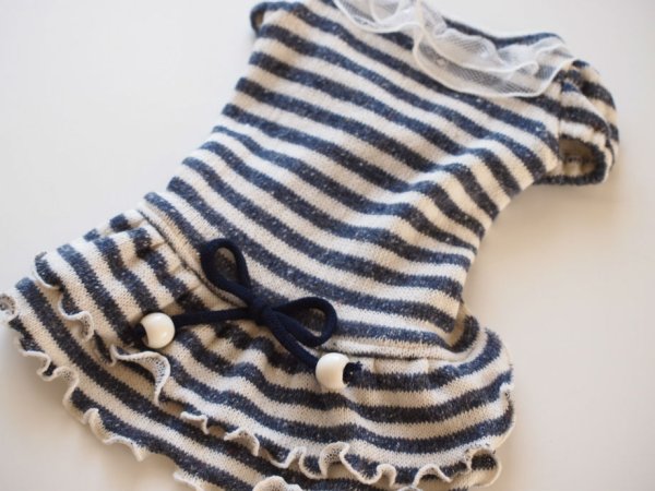 画像4: ジャズネップボーダーワンピース (4)