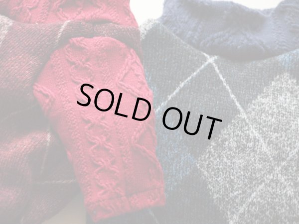 画像5: アーガイルジャガードニットワンピース (5)