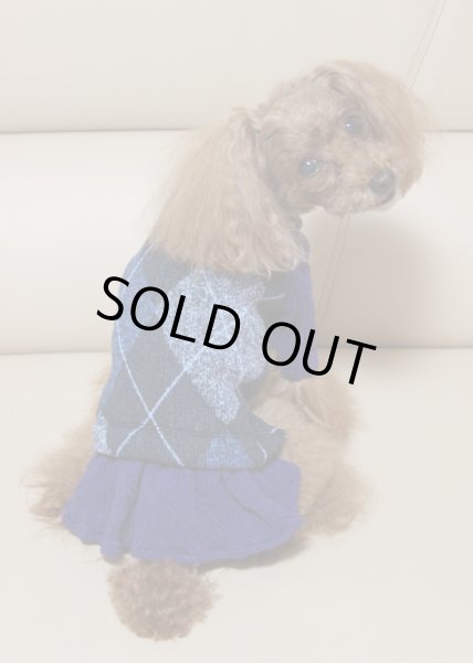 画像7: アーガイルジャガードニットワンピース (7)