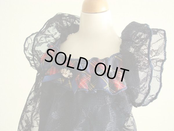 画像3: ネイビーレース＆コーデュロイワンピース (3)