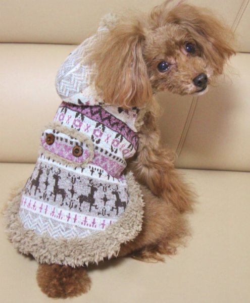 画像7: SNOW&トナカイジャガード　ボアコート (7)