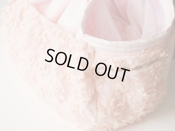 画像2: 立体薔薇　ピンク　キャリーバッグ (2)