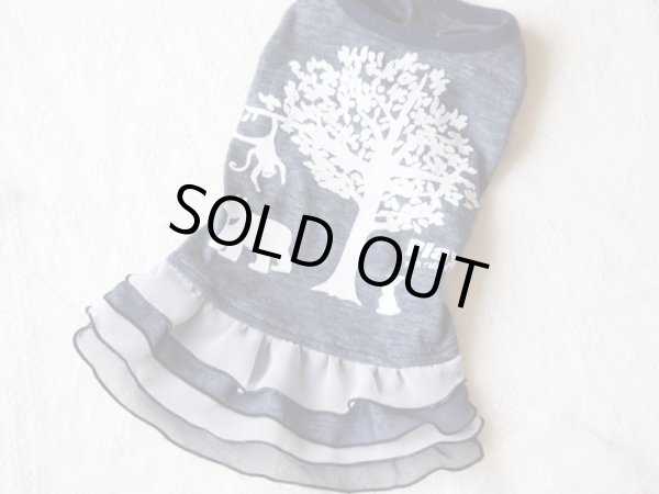 画像3: デニム風背中プリントタンク/ワンピース (3)