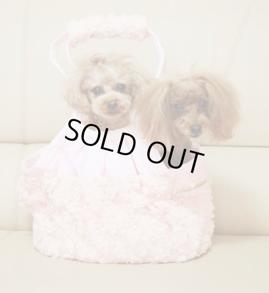 画像7: 立体薔薇　ピンク　キャリーバッグ (7)