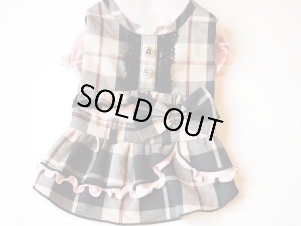 画像4: チェック＆スムースワンピース (4)