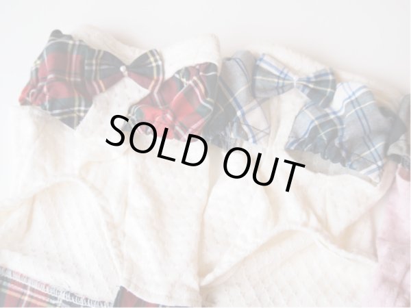 画像5: チェック＆ハニカムドットジャガードワンピース (5)